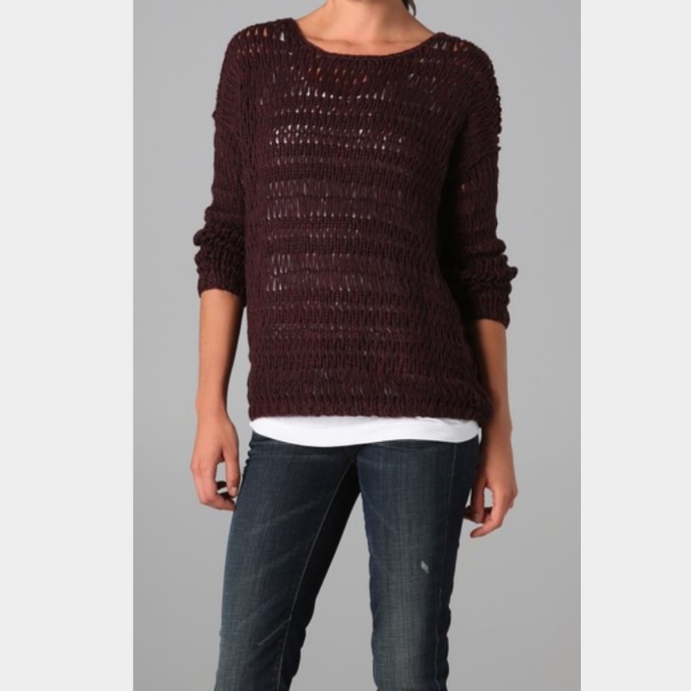 Vince Loose Knit maroon sweater